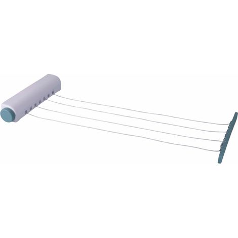 Étendoir à Linge rétractable Automatique, 4 Fils, Extensible jusqu'à 14 mètres (1/5)