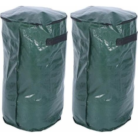 Sac de déchets de feuilles 2pcs, sac de plantation à la maison, sacs de déchets de jardin réutilisables de 15 gallons, Extérieur (1/4)