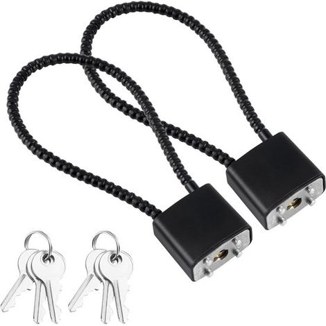 Stahlkabelschlösser mit Schlüsseln – 2er-Pack, mit 6 Schlüsseln (1/5)