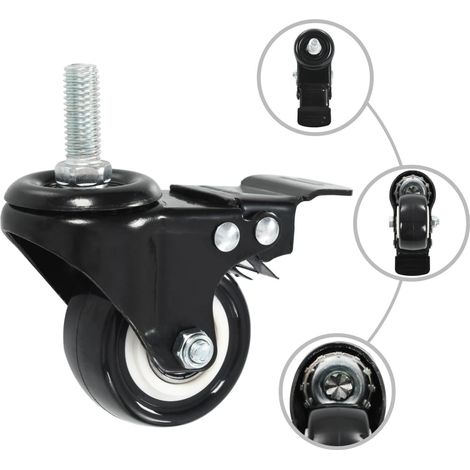 Roulettes pivotantes avec freins 16 pcs 50 mm (1/5)