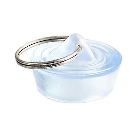 Bouchon de baignoire en caoutchouc avec chaînette 23-52 mm, bouchon de vidange en caoutchouc transparent 42-44 mm (1/4)