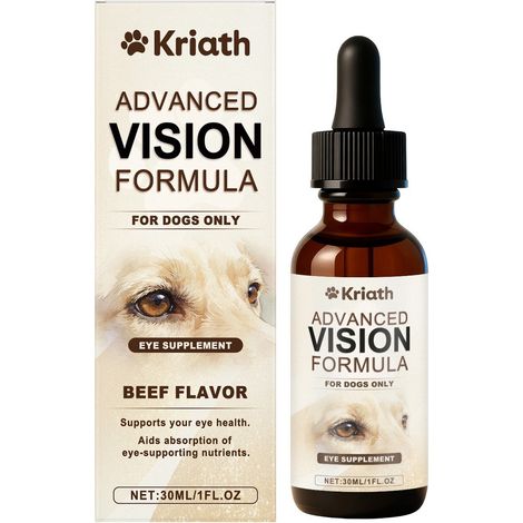 Complément oculaire enrichi en lutéine pour chiens, protégeant en douceur les yeux et convenant à toutes les races – 30 ml (1/5)