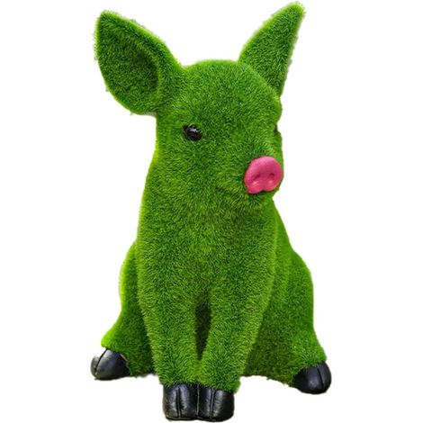 Gartenstatuen für den Außenbereich beflockte Tierskulptur