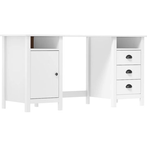vidaXL Escritorio Hill Range madera de pino blanco 150x50x74 cm (1/4)