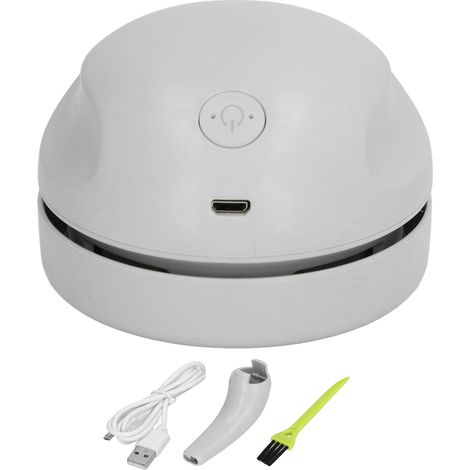 Mini-Staubsauger in Grau mit USB-Anschluss, wiederaufladbar, einfach zu bedienen, ergonomisch, abnehmbar, vielseitig einsetzbar für Tastaturen, PCs, Laptops und Schreibtische (1/5)