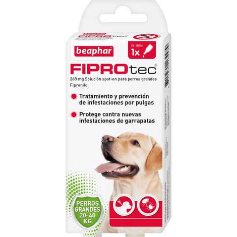 Pipeta antiparasitaria Beaphar Fiprotec Spot On Perros Grandes (20-40 kg) - 1 pipeta