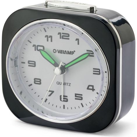 Velamp Sveglia da Comodino, Sveglia Analogica al Quarzo Silenziosa con Luce Senza Ticchettio, Semplice Orologio da Tavolo con funzione Snooze,Adatto per Camere da Letto, scrivanie, viaggi... (1/5)