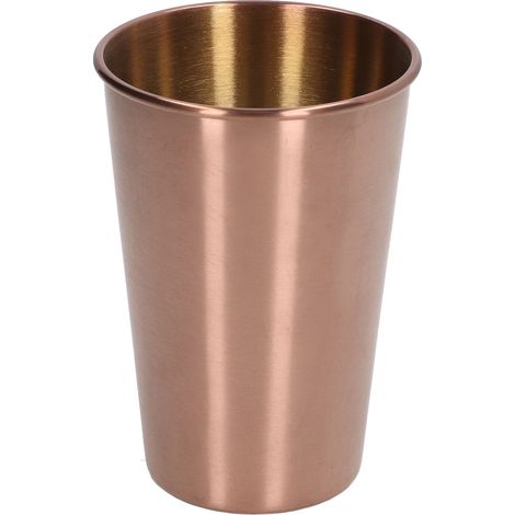 Tasse à bière en acier inoxydable 500ML avec couvercle, idéale pour extérieur, maison et fêtes - Couleur or rose