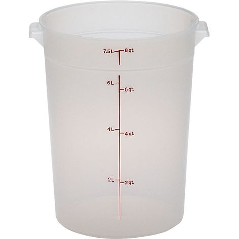 Boîte ronde - 25.2 x 25.2 cm - Translucide - Lot de 12 - Cambro