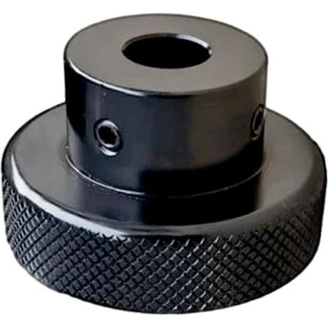 Knurled black aluminum alloy handwheel, 40mm OD, 7mm bore adjustment handle, turning handles for milling machine, drill press, hand-cranked lathe (1/5)