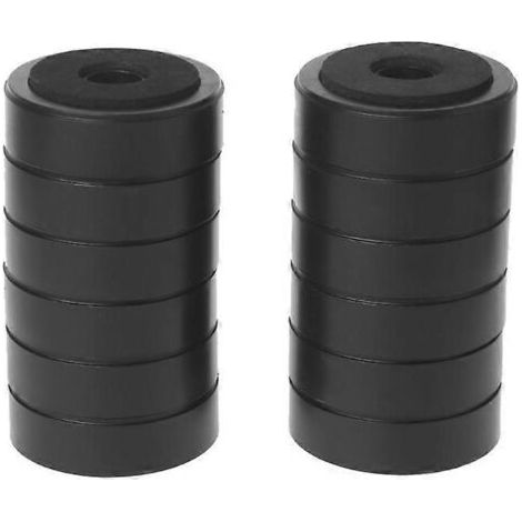 Set mit 12 Lautsprecherfüßen mit Spikes und Stoßdämpfern – 48 mm x 13 mm – Schwarz (1/5)