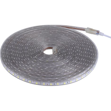 Bande lumineuse étanche SMD 5050 LED, 60 diodes/m, Flexible, 10 mètres, blanc chaud (1/2)