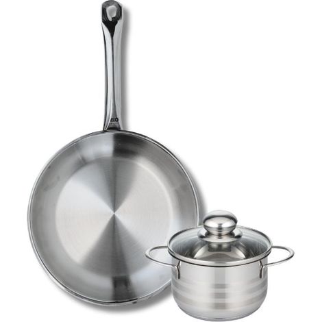 Ensemble de 1 Poêle de cuisson 28 cm et 1 faitout 14 cm Elo Profi Brillant (1/5)