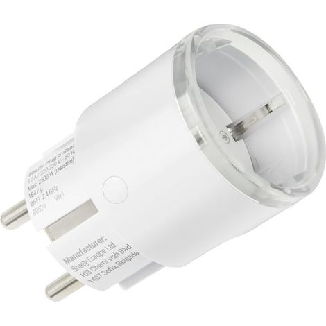 Shelly – Prise intelligente connectée Matter Wi-Fi E12 A – Programmable à distance par app – Mesure de consommation électrique – Compatible Alexa/Google Home (1/2)