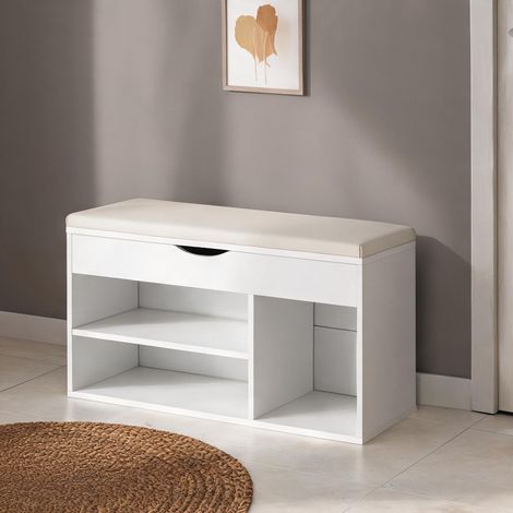 Console blanco en tablero de partículas 80 x 30 x 47 cm (1/5)