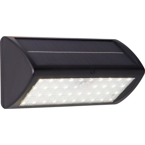 Searchlight Solar Außenwandleuchte aus schwarzem Metall und weißem Polycarbonat (1/2)