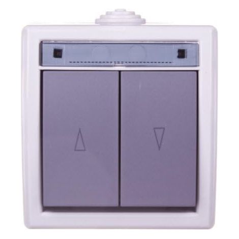 Interrupteur double pour store IP55 modulaire extensible