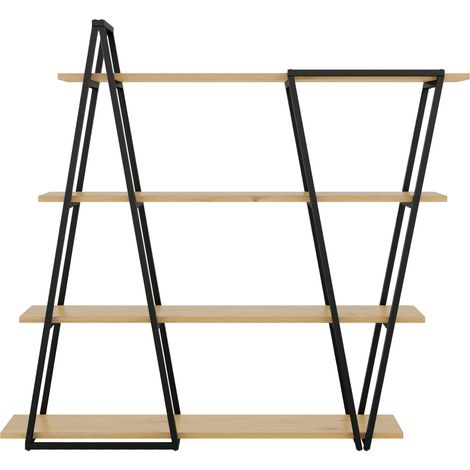 Estantería geométrica de pie 158x35x166 cm con MDF de 25 mm y estructura metálica (1/5)