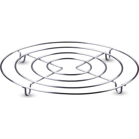 Dessous de Plat Essential en Acier Inoxydable - Protection pour Les Surfaces de Cuisine - 20 x 20 x 2 cm - Argenté
