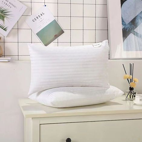 Home 2-pack Striped Polyester Bed Pillow Core (1/5)