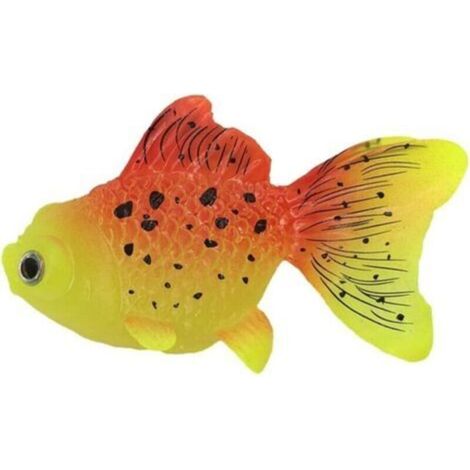 2 pesci artificiali, pesci rossi galleggianti in silicone, pesci rossi luminosi, pesci tropicali finti per acquario, ornamento galleggiante -Crezuo