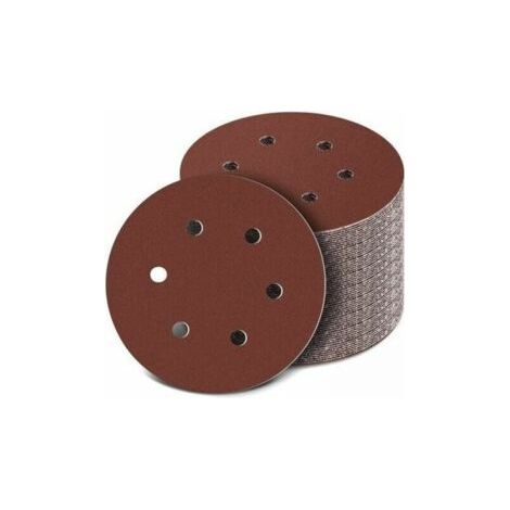 100Pcs Disques Abrasifs 40-800 Grain Taille 150Mm Disque De Ponçage De Idéal Pour Poncer Dérouiller(6 Polir Trous) (1/5)