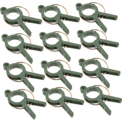 Lot de 12 clips de support en plastique pour tomates et plantes grimpantes – Pinces pour tiges de jardin (1/5)