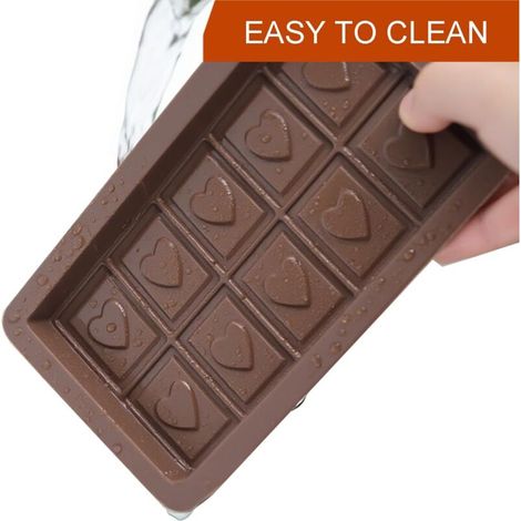Silikonformen für Schokolade, Schokoladenriegelformen aus Dubai, rechteckige, große und tiefe Formen zum Füllen von Schokoladenriegeln und Bonbons (1/2)