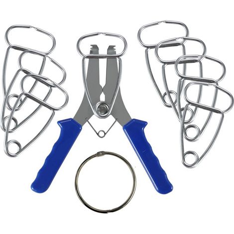 Pince à ressort avec 8 serre-joints à onglet, outil de travail du bois, pince à onglet et clips pour cadres, moulures, coins d'onglet en bois et composite (1/5)