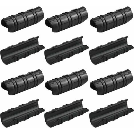 Bardusch-12 Pcs Serre Clips 25mm Clips Serre de Jardin Résistance aux Températures Elevées Fixation Bache Serre Durable Facile a Utiliser pour Fixation Serre Bannière Tuyau Jardin Films   Noir (1/5)