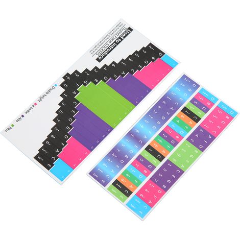 Étiquettes autocollantes colorées pour Kalimba 21 touches, repères de notes pour débutants, décoration piano à pouces, accessoire universel. (1/5)