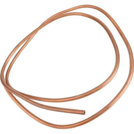 Tuyau de Tube en Cuivre, Souple Tube Rond en Cuivre 2M Tuyau de Tube à Bobine Souple Od 8Mm/Id 6Mm C1100 T2 Pour Climatiseur de Réfrigération (1/5)