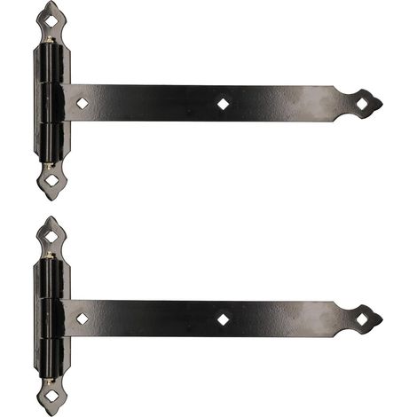 KOTARBAU Lot de 2 rubans de chargement 400 mm Plaque 245 mm Roulements à billes Lubrifiant Poignée de porte Charnière de porte Charnière de porte de jardin (400 mm) (1/5)