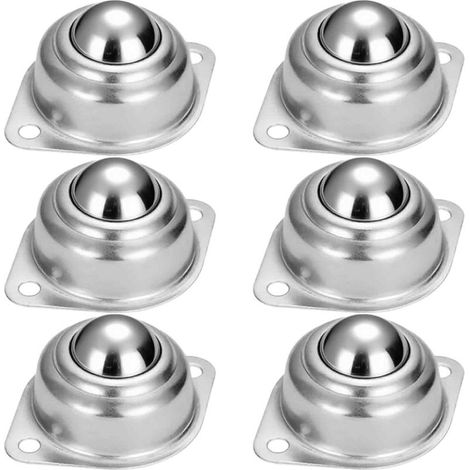 Transfert à Billes Roulettes, 6 Pièces Roulettes de Transfert Billes à Rouleaux Meubles Fer avec Boules pour Transmission Fauteuil Roulant Systèmes (1/5)