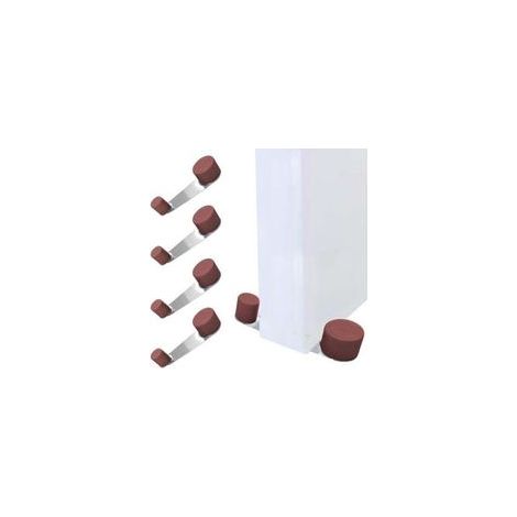Butée de porte 360° – Butée de porte avec mécanisme pivotant mécanique, lot de 4 – Fixation adhésive sans perçage, butée de sol discrète – Crezuo (1/4)