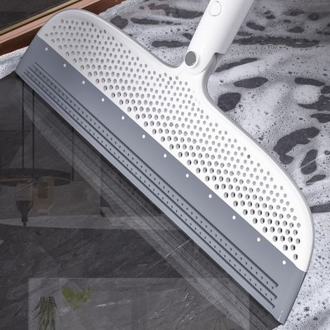 Balai pour Poils d'animaux domestiques, raclette en Silicone pour Sol, Manche de 131,50 cm de Long pour Tapis, carrelage de Salle de Bain, Bois Dur, Fourrure, Garage, déversements de liquides (1/5)