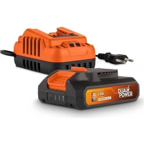 Batería Dual Power POWDP90620 naranja y negra 20 voltios