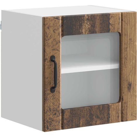 Maison Exclusive - Armario de vidrio para pared LUCCA Madera enve