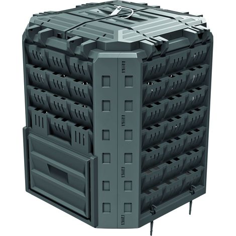 Prosperplast Komposter 310 Liter Gartenkomposter Schnellkomposter schwarz