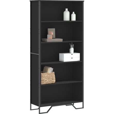 Bücherregal Schwarz 80x31x169 cm Holzwerkstoff