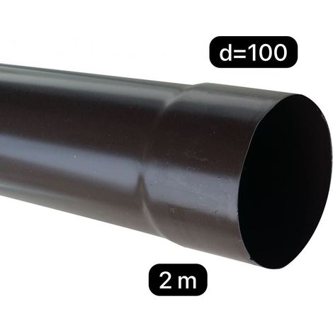 Tubo pluviale in p.v.c. Ø100 testa di moro 2 ml