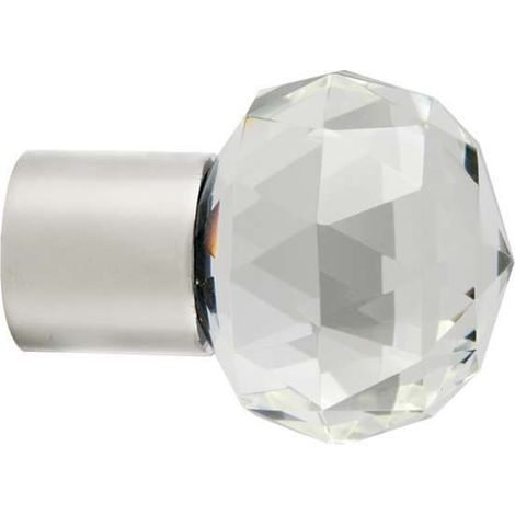 TERMINALE DECORATIVO MOD.TER DIAMANTE CON BASE COL.ARGENTO (1/2)