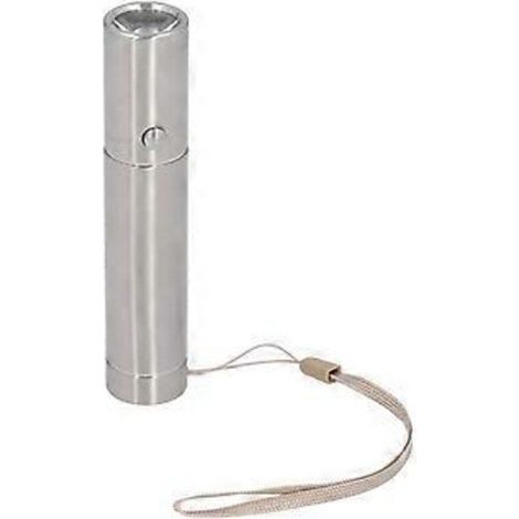 Mini lampe torche en acier inoxydable avec 3 modes d'éclairage, lampe torche LED format stylo pour le camping et les urgences en extérieur (1/5)