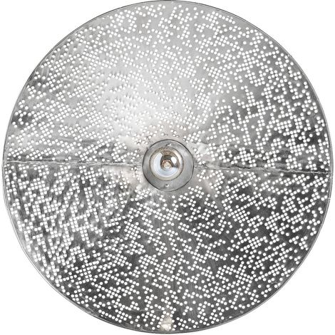 Applique murale ronde en acier argenté - argenté (1/3)