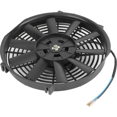 Ventilateur électronique 12V 80W 10 pouces 2100tr/min, 10 pales droites, débit d'air élevé, refroidissement silencieux, universel pour voiture (1/5)