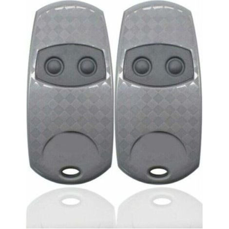 Télécommande Universelle Portail, Came Top 432EE Lot de 2 Telecommandes Portatives 433, Compatibles avec télécommande de Porte et de Garage Top432NA/432/432EV/432A /432M/432S T432/433.92MHz (Siber,TRI (1/4)
