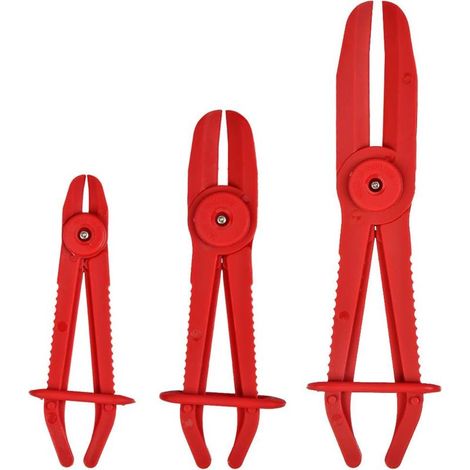 3pcs Pinces pour Tuyau Flexible Pince à Durite Ligne Outil de Serrage en Nylon pour Conduite de Carburant Freins Chauffages Radiateurs（25cm+18.5cm+15.5cm） (1/5)