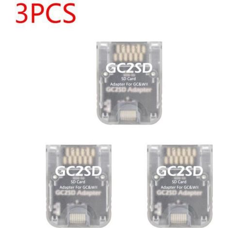 Hub USB,Adaptateur de carte Micro SD GC2SD Plug and Play,lecteur de carte portable 512 Go sans - 3PCS Transparent