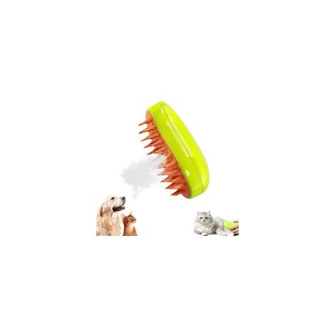 Brosse Chien Chat à Vapeur, 3 En 1 Peigne De Massage En Spray Pour Chats, Brosse à Chat Rechargeable, Avec Réservoir D'eau, Brosse Pour Chats à Poils Courts Et Longs, Idéal Pour Massage,Soin (V (1/5)