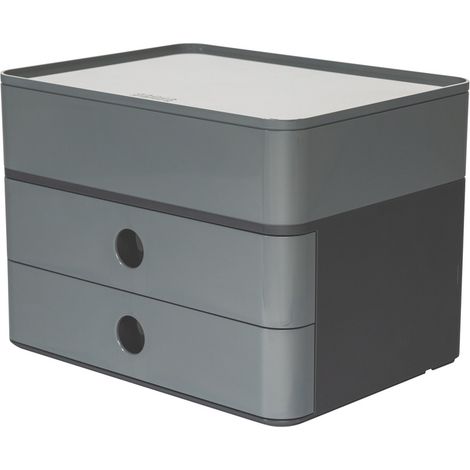 HAN SMART-BOX PLUS ALLISON 1100-19 Cassettiera Nero, Grigio, Bianco Numero cassetti: 2 (1/5)